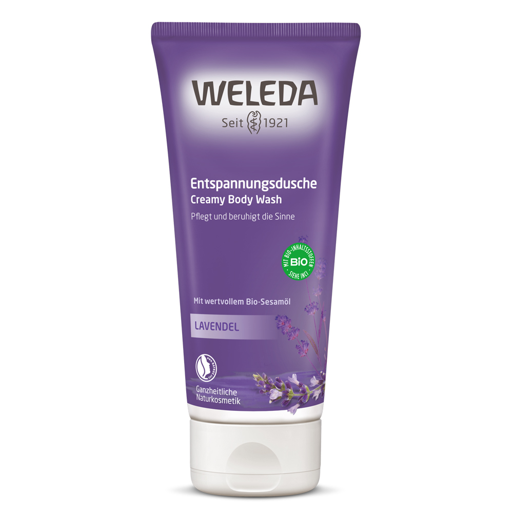 WELEDA Lavender Creamy Body Wash natūralus kreminis prausiklis su levandomis