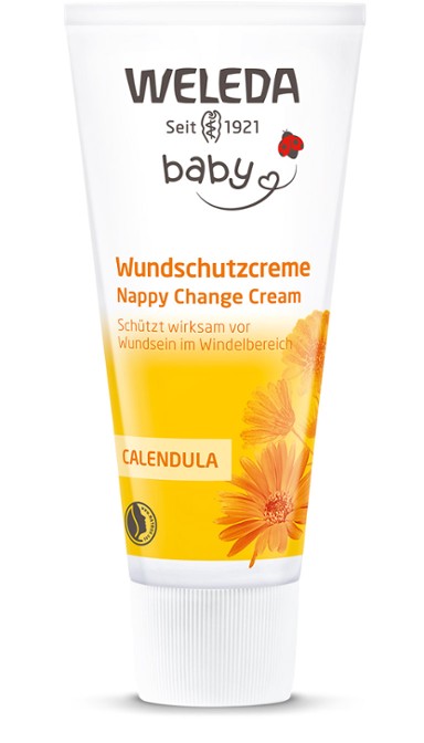 WELEDA Calendula Nappy Change Cream natūralus kremas nuo iššutimų su cinku ir medetkomis, 75ml - 2 VIENETAI !
