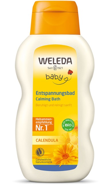 WELEDA Calendula Bath for Children natūrali raminamoji vonelė su medetkomis kūdikiams