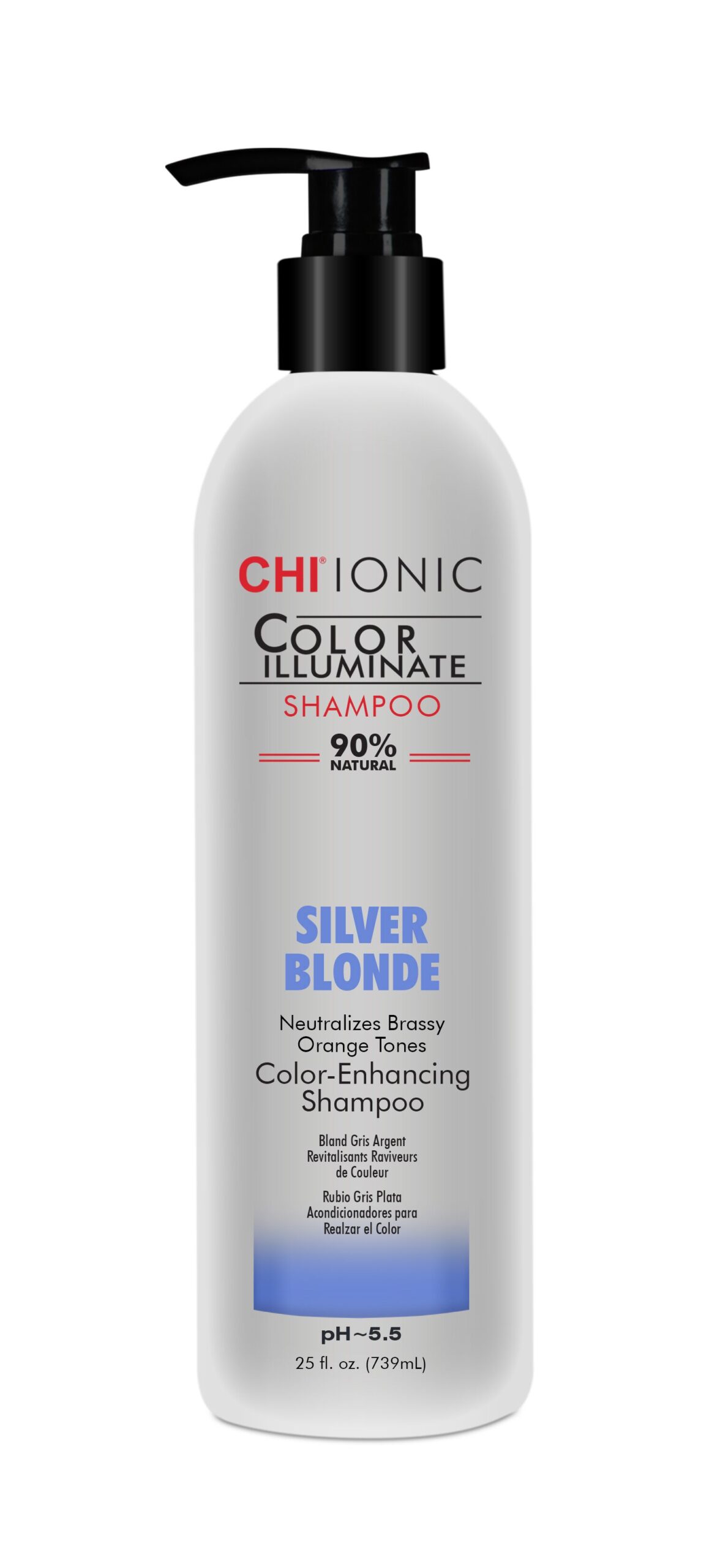 FAROUK color illuminate Spalvą paryškinantis ir spindesį suteikiantis šampūnas, spalva sidabrinė blondinė Silver blonde, 739ml