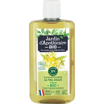 Jardin d'Apothicaire ekologiškas Itin švelnus šampūnas su liepų žiedais, visų tipų plaukams dažnam naudojimui visai šeimai