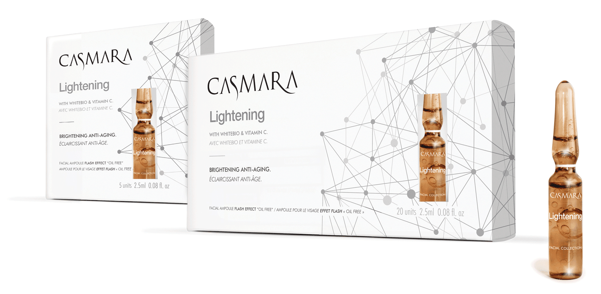 CASMARA Lightening ampulės šviesinanti priemonė nuo senėjimo