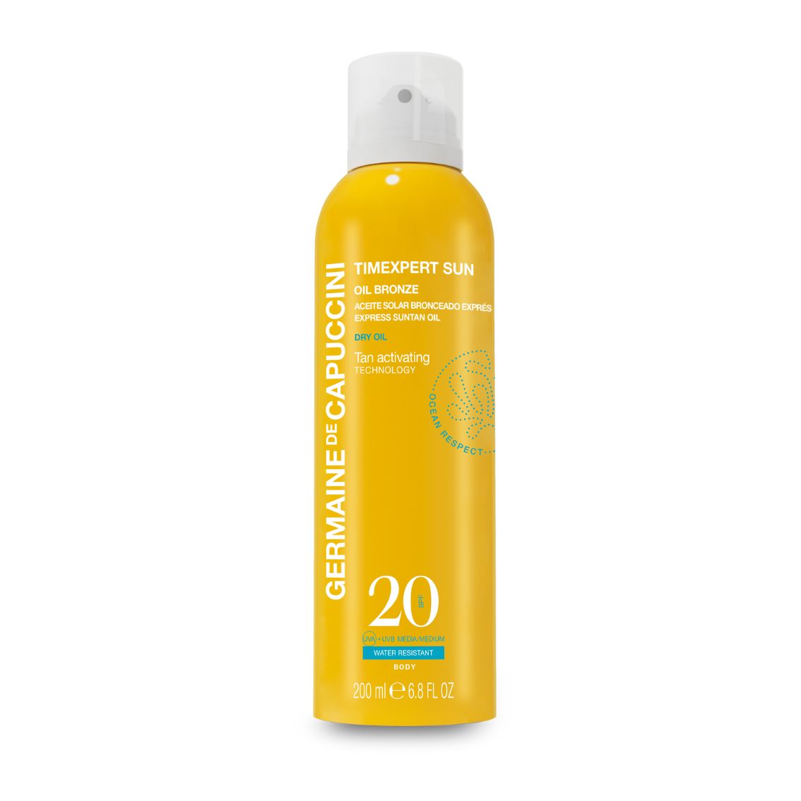 GERMAINE DE CAPUCCINI TIMEXPERT SUN Aliejinė bronza ekspres įdegio aliejus SPF20 200ml