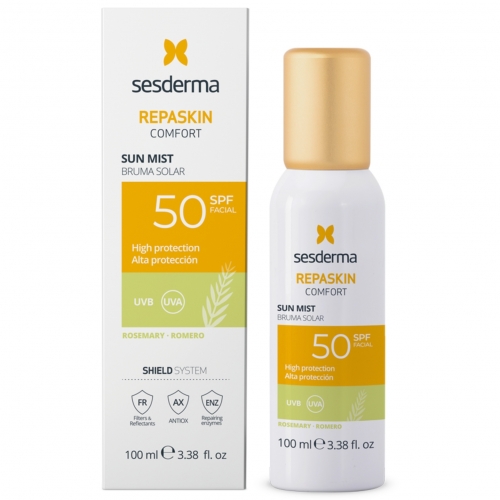 SESDERMA REPASKIN COMFORT APSAUGINĖ VEIDO DULKSNA SU ROZMARINŲ AROMATU SPF50 100ML