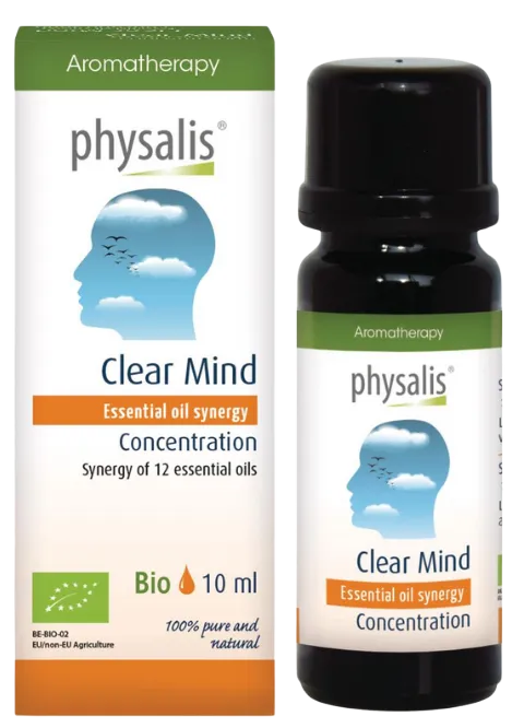 PHYSALIS ekologiškas eterinių aliejų mišinys aiškiam protui CLEAR MIND 10ml