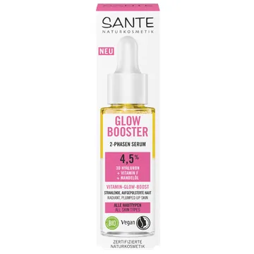 SANTE natūralus dviejų fazių veido skaistinantis serumas GLOW BOOSTER 30ml 1 SANTE natūralus dviejų fazių veido skaistinantis serumas GLOW BOOSTER 30ml